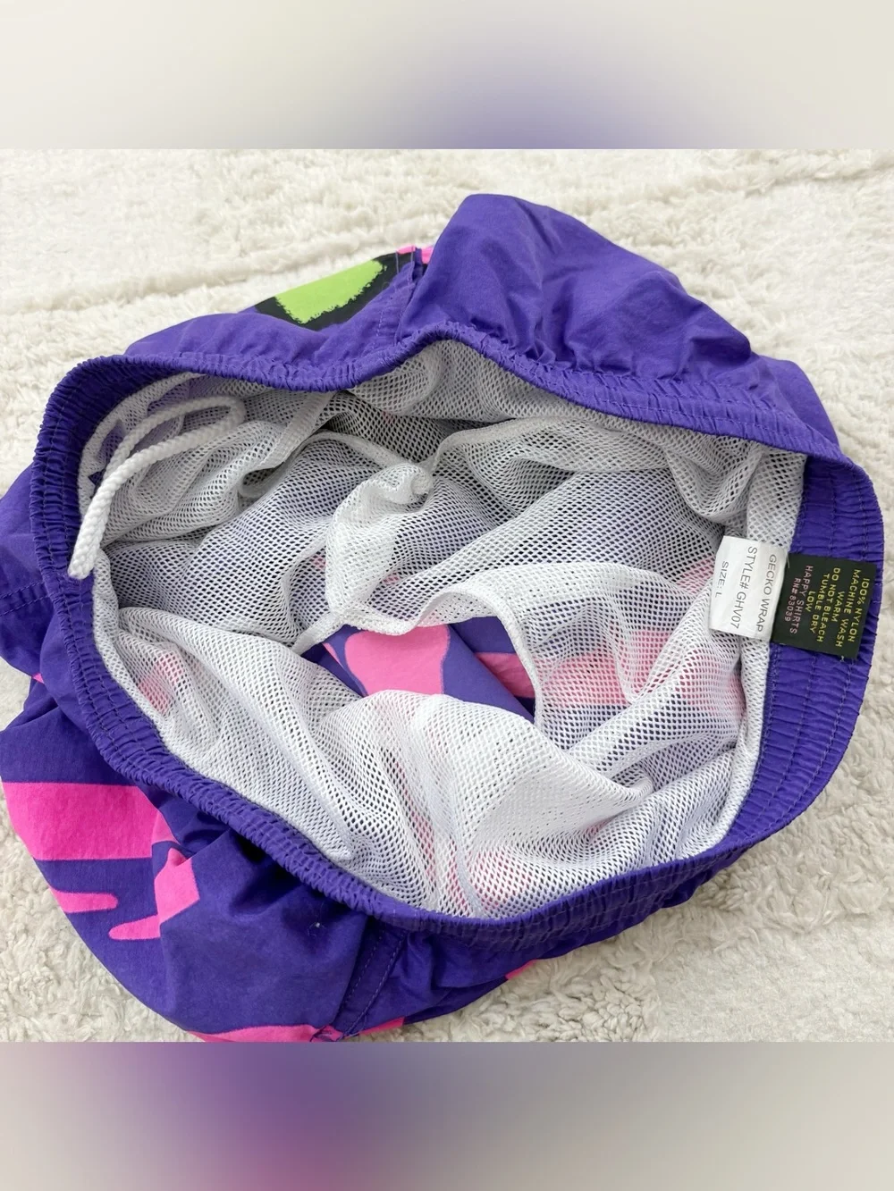 Vintage 90s Gecko Hawaii Swim Trunks Large